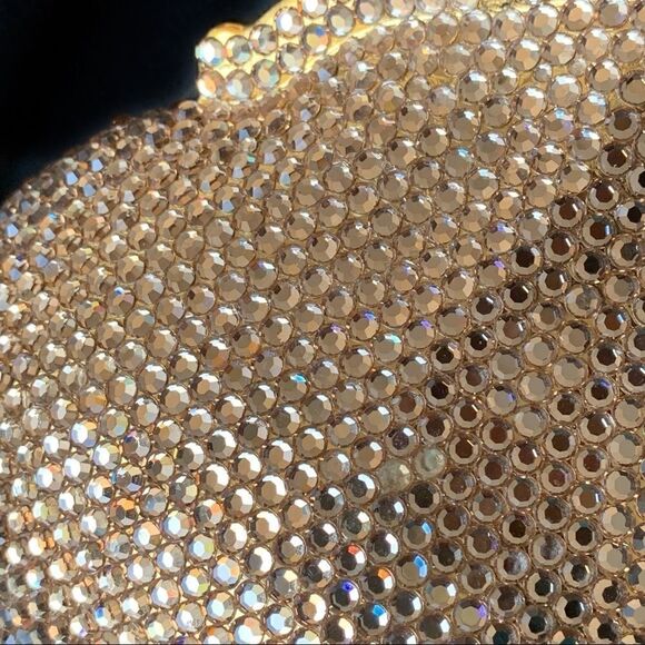 Gold crystal rhinestone mini sparkle evening bag - Picture 3 of 14